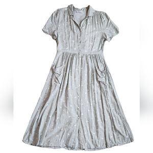 Calista floral slouchy prairie midi dress womens small